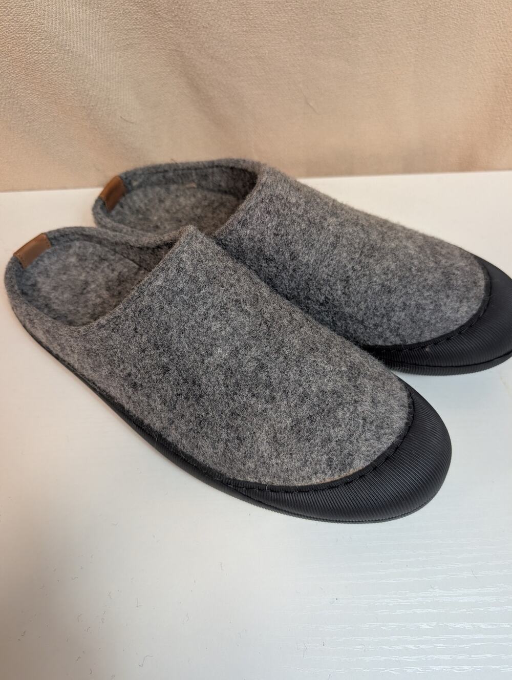 Huckberry Greys Slipper Men's Size 11 Gray Wool Outdoor Mule Slipper (1174)
